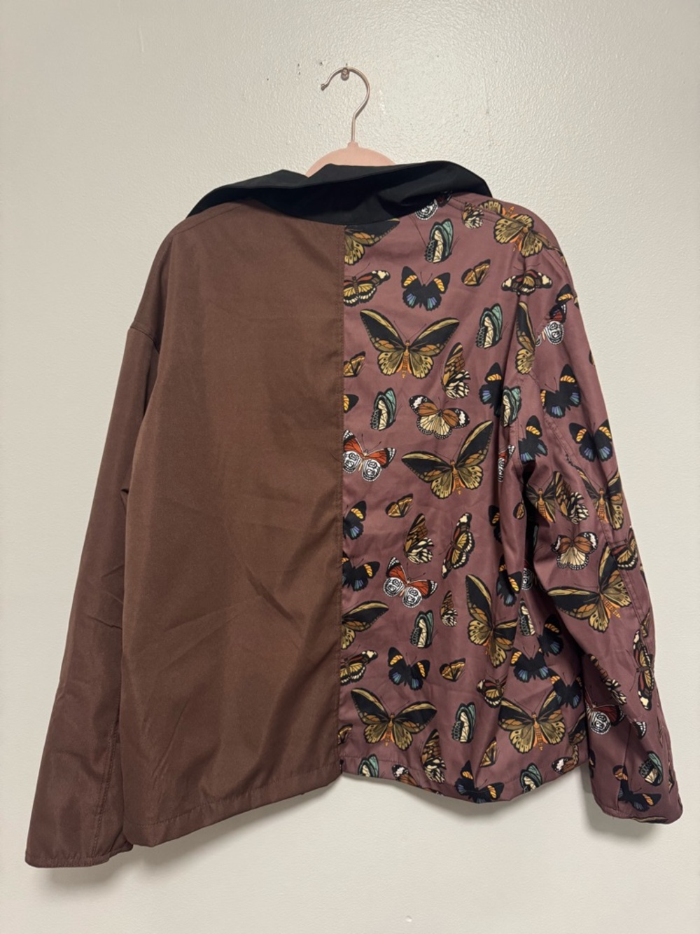 Carhartt Butterfly Button-Up Jacket in Brown & Mauve - Picture 3 of 10